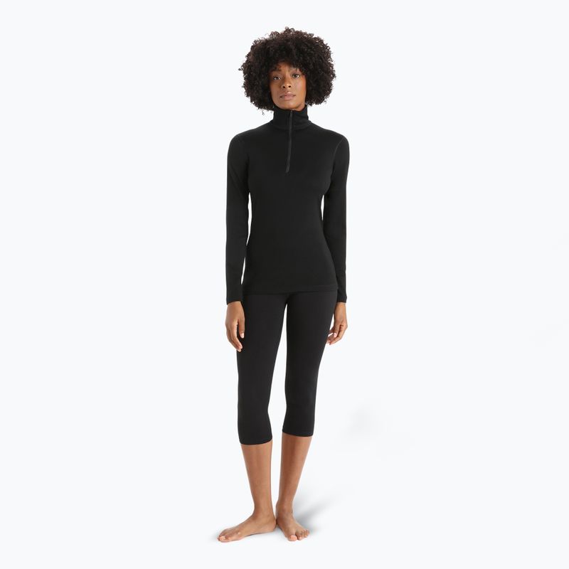 Dámská termo mikina Icebreaker 200 Oasis Half Zip black 2