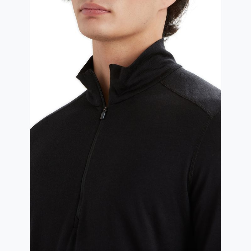 Pánské termo tričko longsleeve icebreaker Merino 200 Oasis Half Zip black 4