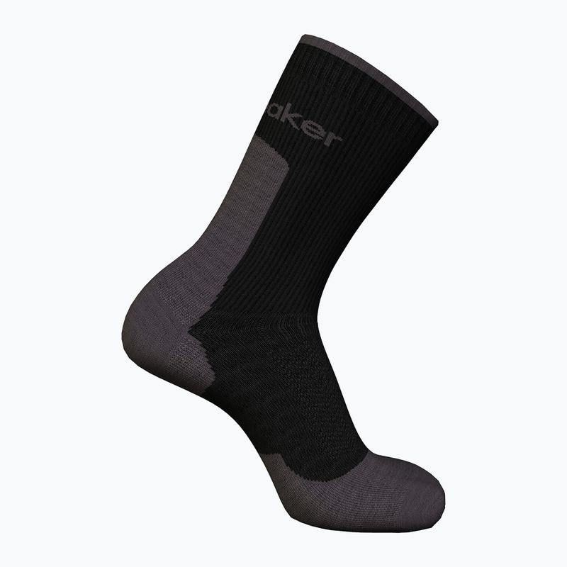 Pánské trekingové ponožky icebreaker Merino Hike+ Light Crew black/obsidian 2