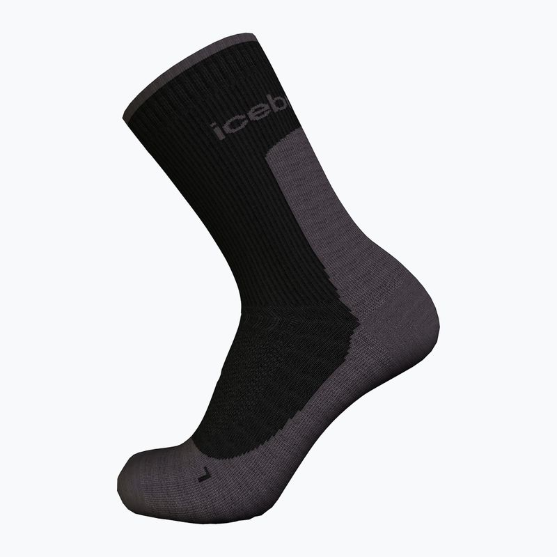 Pánské trekingové ponožky icebreaker Merino Hike+ Light Crew black/obsidian 3