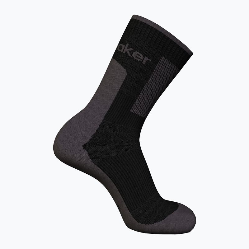 Pánské trekingové ponožky  icebreaker Merino Hike+ Medium Crew black/obsidian 2