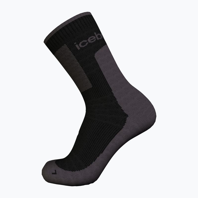 Pánské trekingové ponožky  icebreaker Merino Hike+ Medium Crew black/obsidian 3