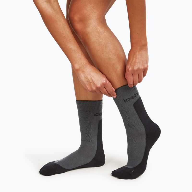 Icebreaker dámské ponožky Merino Hike+ Medium Crew obsidian/black 3