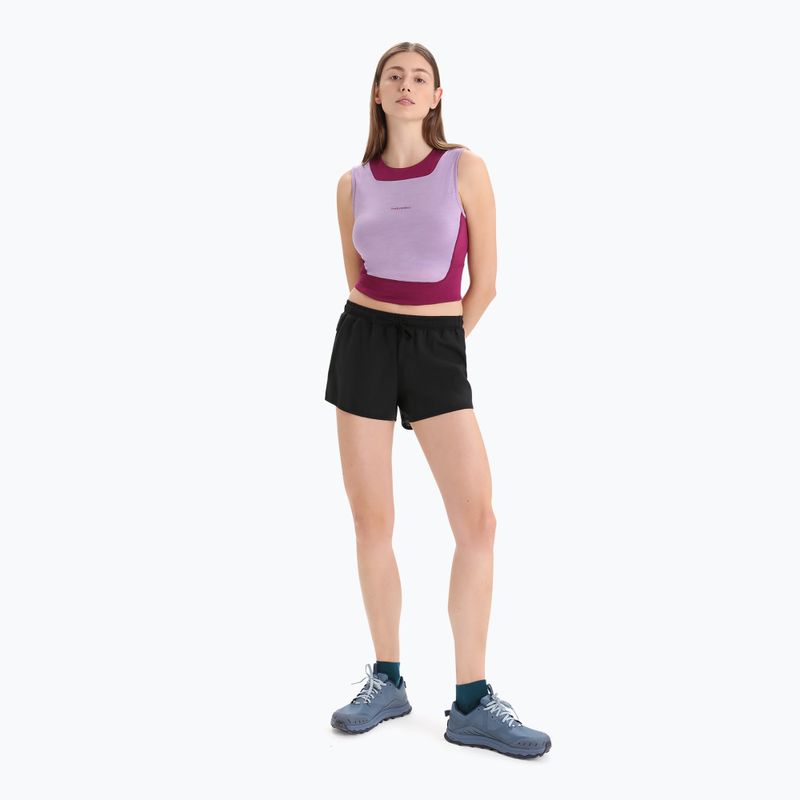 Dámské termoregulační tričko icebreaker Zoneknit Cropped Bra-Tank purple gaze 2