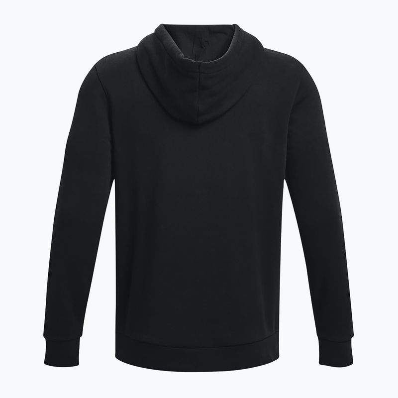 Pánská mikina Under Armour Essential Fleece Hoodie black/white 6
