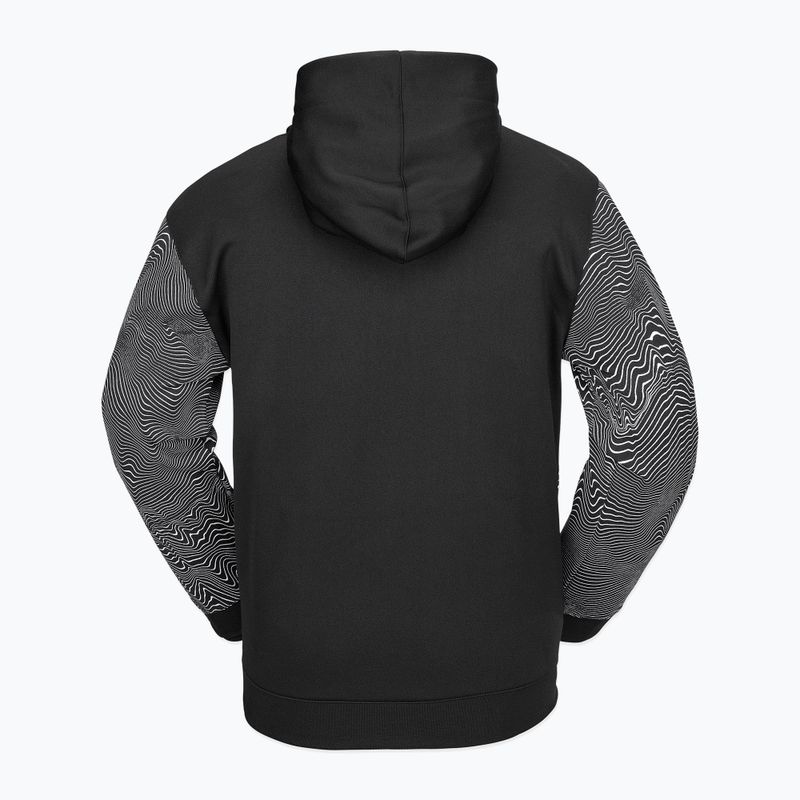 Pánská snowboardová mikina Volcom Hydro Riding Hoodie black print 2
