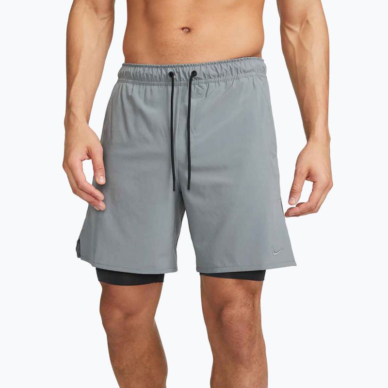 Pánské šortky Nike Unlimited 2in1 Dri-Fit 7" smoke grey/dark smoke grey/smoke grey 3