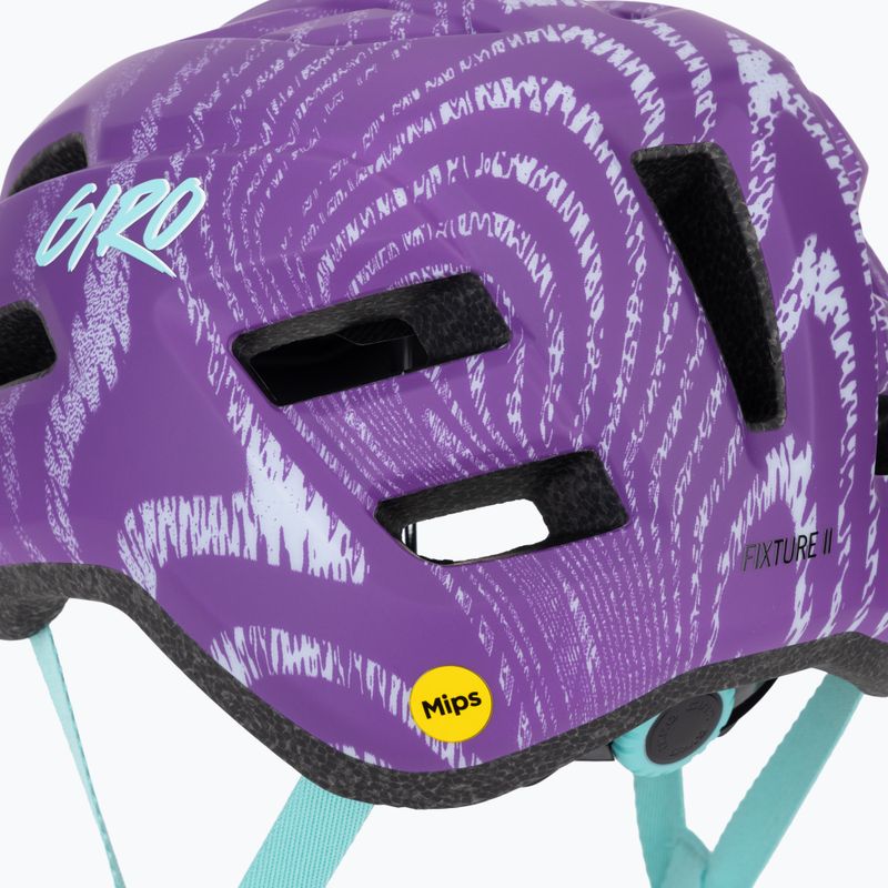 Dětská cyklistická přilba Giro Fixture II Integrated MIPS matte purple ripple 10