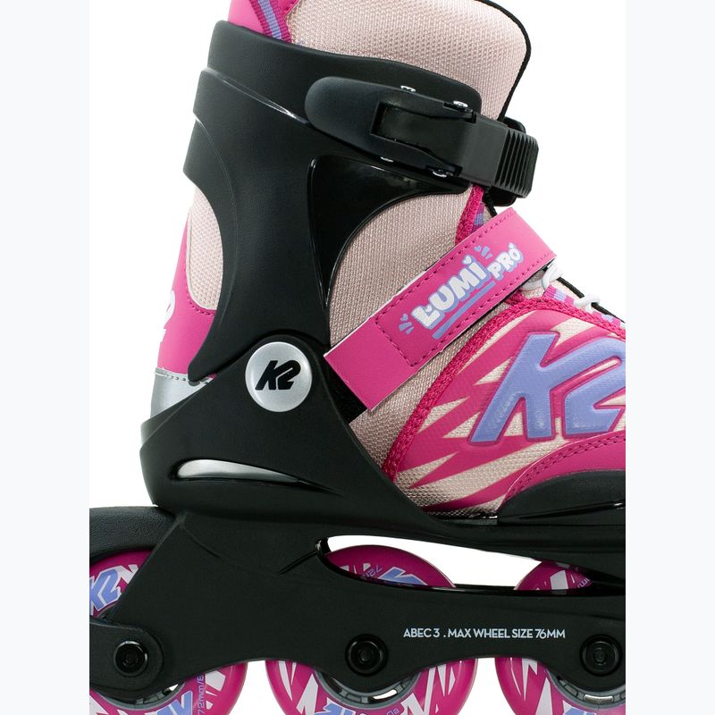 Dětské kolečkové brusle K2 Lumi Pro pink 3