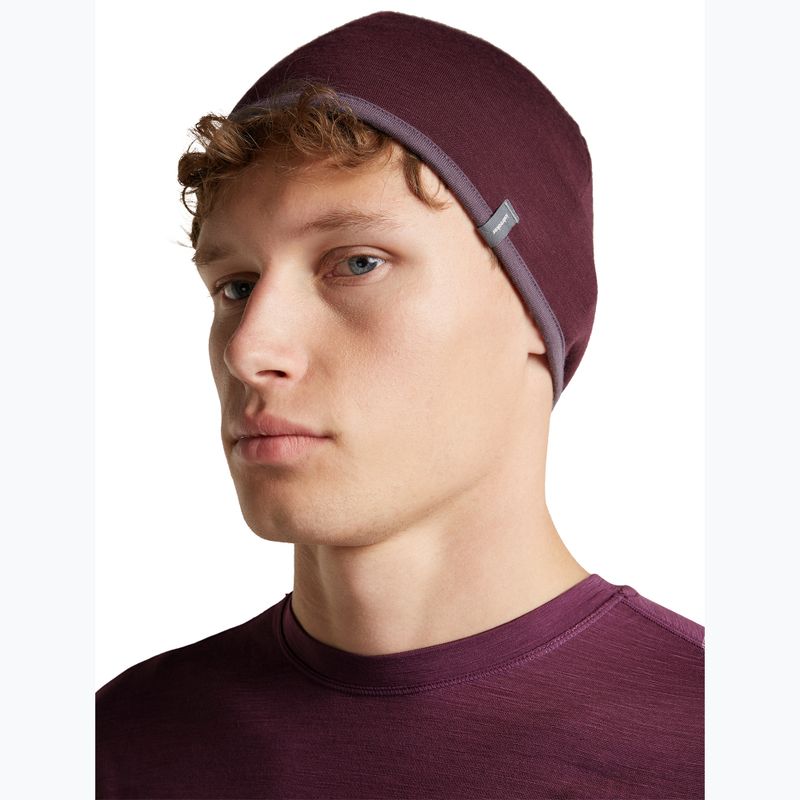 Čepice icebreaker Merino 200 Oasis Reversible Beanie berry/grey plum 7