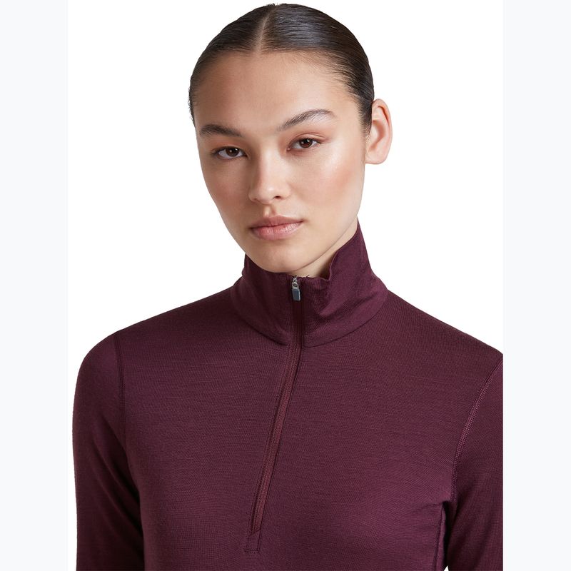Dámská termo mikina Icebreaker 200 Oasis LS Half Zip dark berry 6