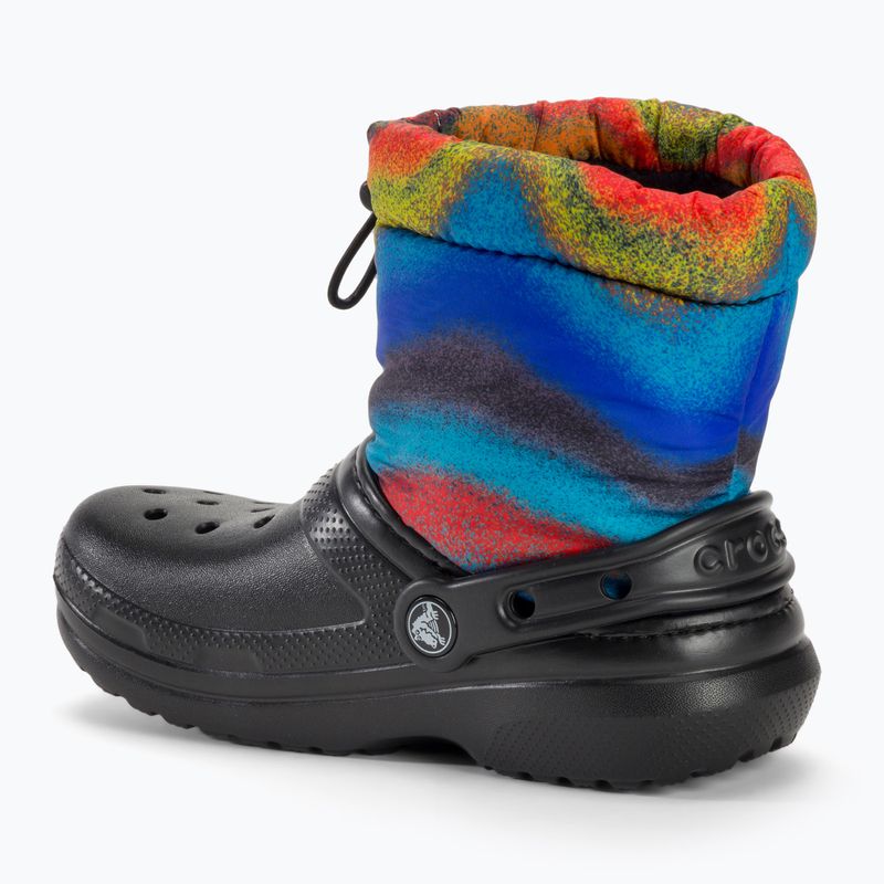 Dětské sněhule Crocs Classic Lined Spray Dye Boot Kids black/multi 3