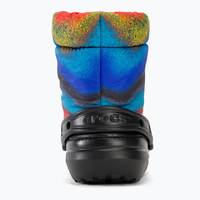 Dětské sněhule Crocs Classic Lined Spray Dye Boot Kids black/multi 6