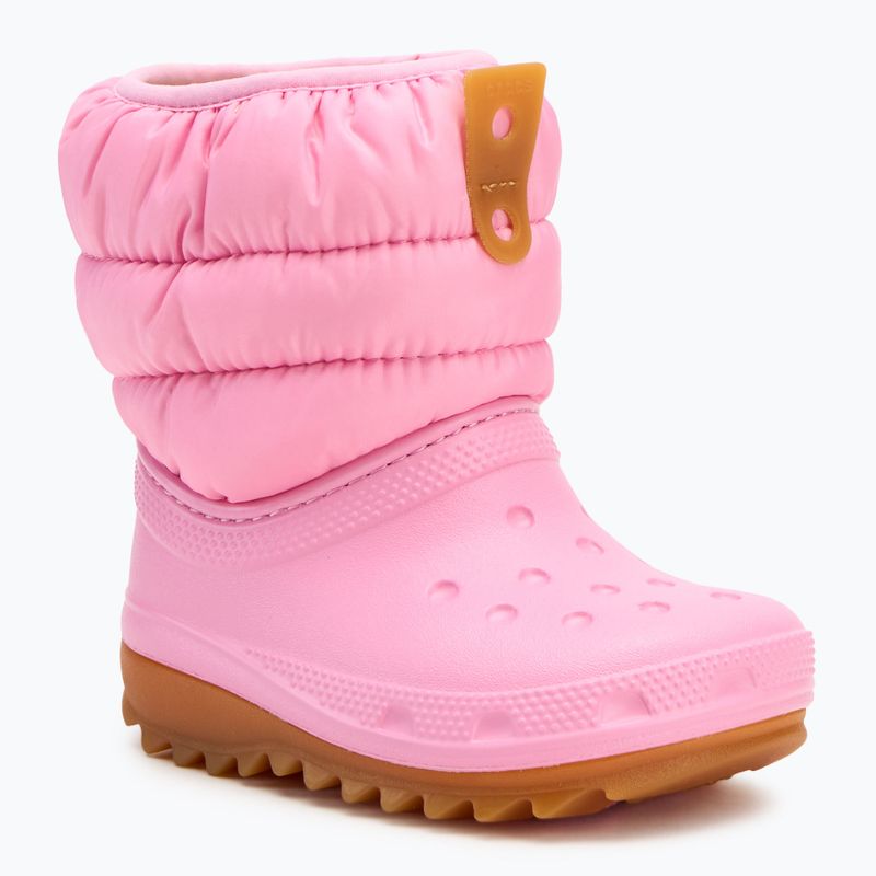 Dětské sněhule Crocs Classic Neo Puff Boot Toddler pink tweed/gum