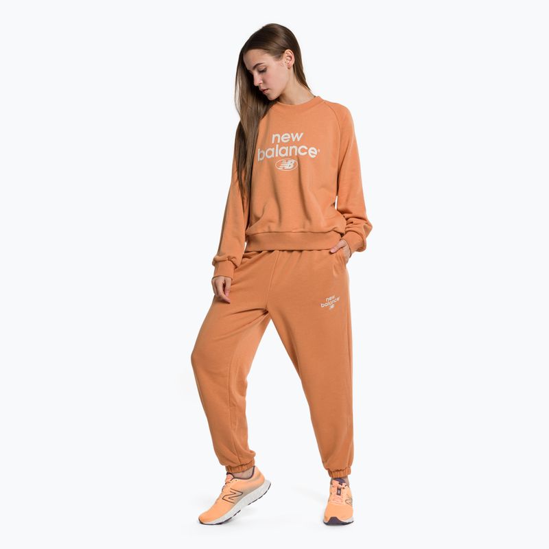 Dámská sportovní mikina New Balance Essentials Reimagined Archive French Terry Crewneck hnědá NBWT31508 2