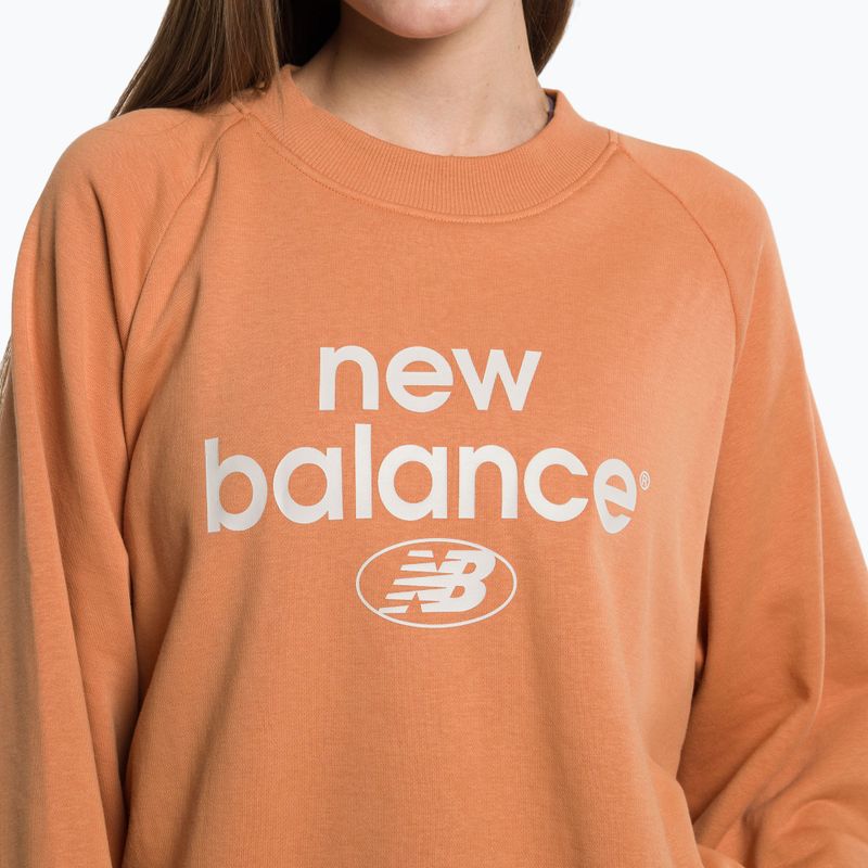 Dámská sportovní mikina New Balance Essentials Reimagined Archive French Terry Crewneck hnědá NBWT31508 4