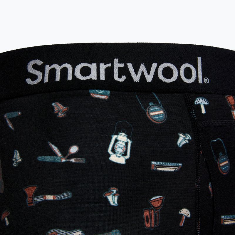 Pánské termo boxerky Smartwool Merino Print Boxer Brief black gone camping 5