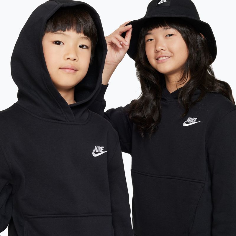 Dětská mikina Nike Sportswear Club Fleece black/white 8
