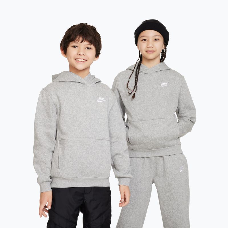 Dětská mikina Nike Sportswear Club Fleece dark grey heather/white 5