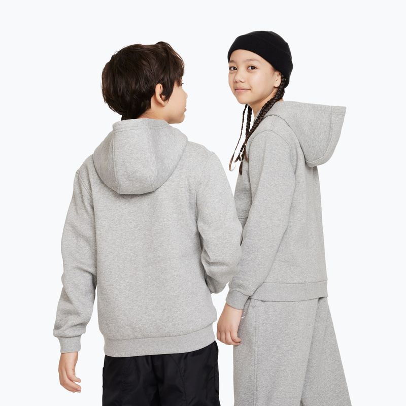 Dětská mikina Nike Sportswear Club Fleece dark grey heather/white 7