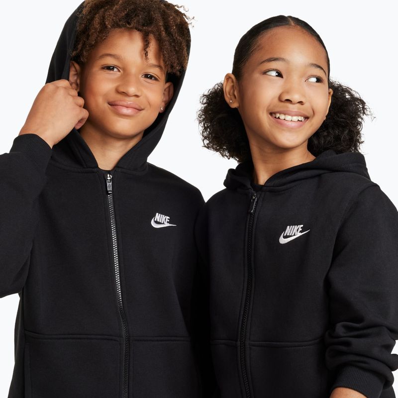 Dětská mikina Nike Sportswear Club Fleece black/white 8