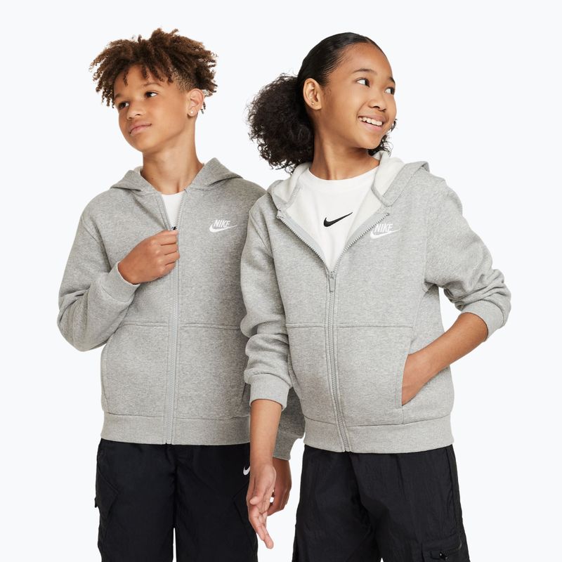Dětská mikina Nike Sportswear Club Fleece dark grey heather/base grey/white 5