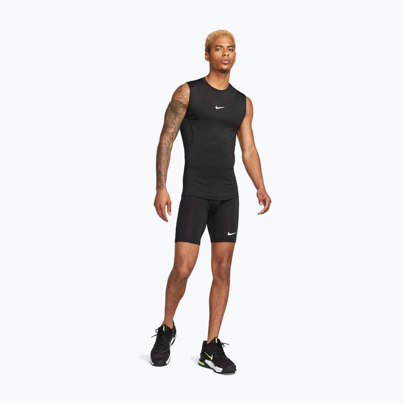 Pánské tílko Nike Pro Dri-Fit Tight Sleeveless Fitness black/white 2