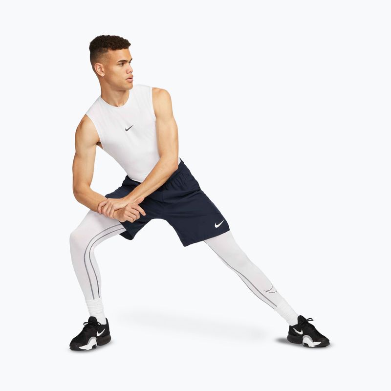 Pánské tričko Nike Pro Dri-Fit Tight Sleeveless Fitness white/black 2