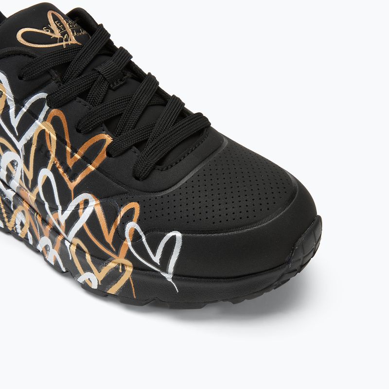 Dětské boty SKECHERS JGoldcrown Uno Lite Metallic Love black/gold 7