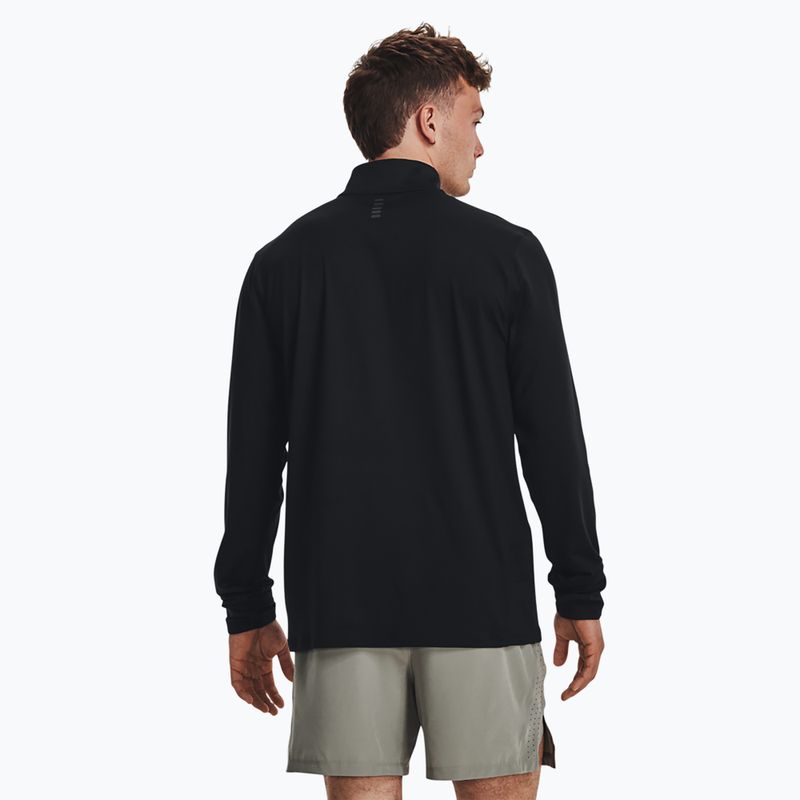 Pánské běžecké tričko longsleeve Under Armour Launch Pro 1/4 Zip black/black/reflective 3