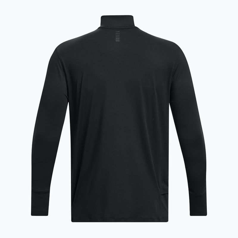 Pánské běžecké tričko longsleeve Under Armour Launch Pro 1/4 Zip black/black/reflective 9