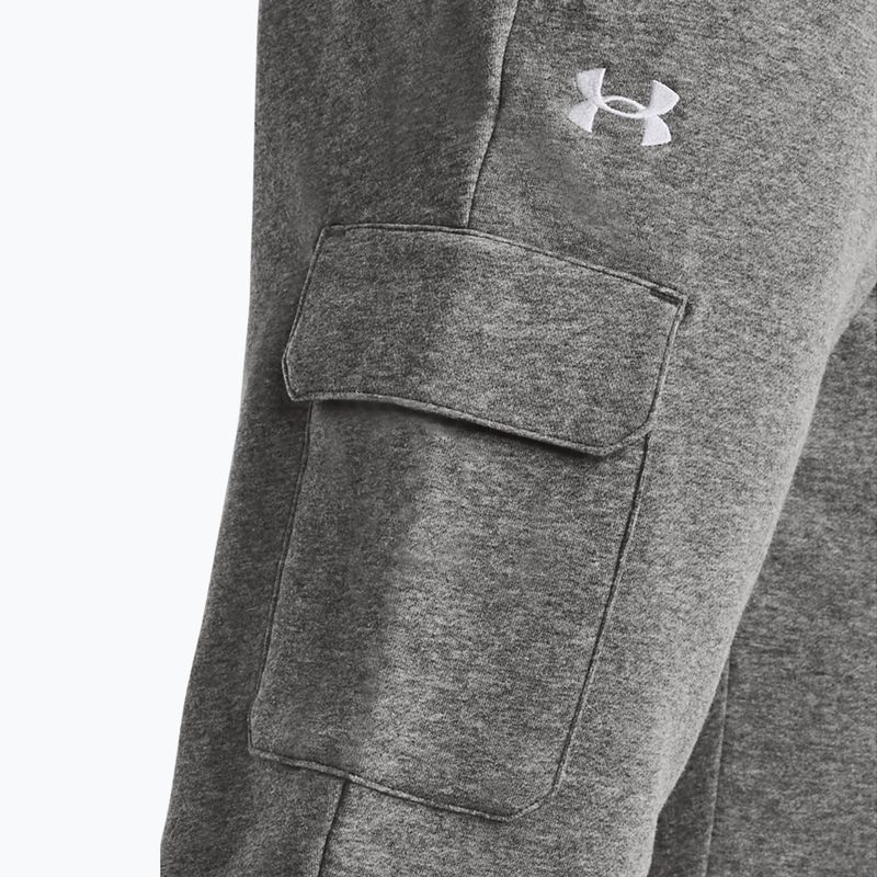 Pánské kalhoty Under Armour Rival Fleece Cargo Jogger castlerock light heather / white 4