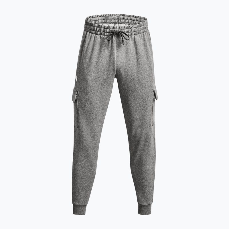 Pánské kalhoty Under Armour Rival Fleece Cargo Jogger castlerock light heather / white 5