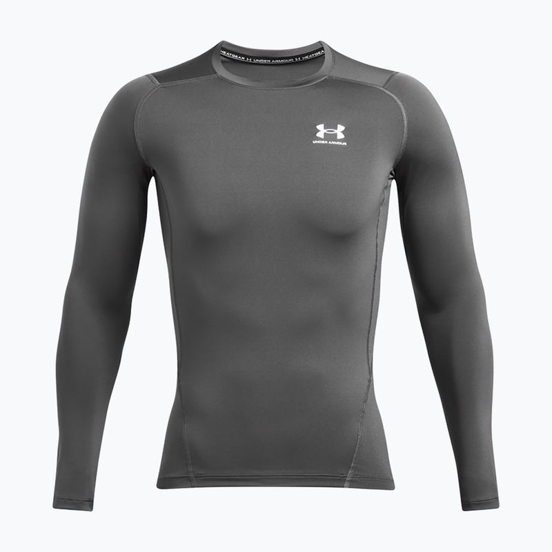 Pánské tričko longsleeve Under Armour Heat Gear Armour Comp castlerock/white 3
