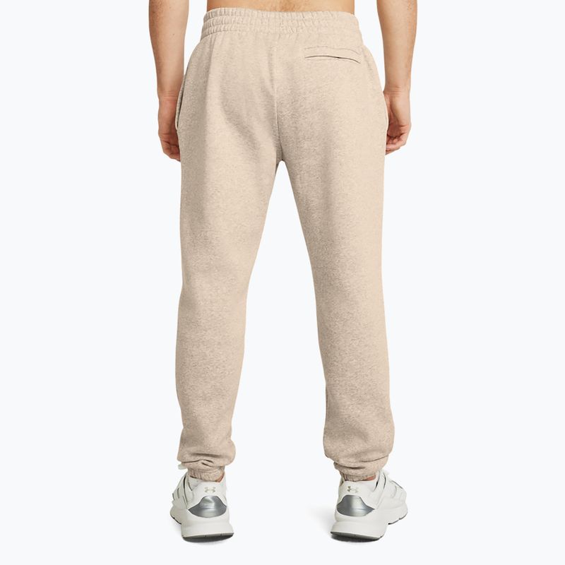 Pánské sportovní kalhoty Under Armour Essential Fleece Joggers timberwolf taupe light hthr/timberwolf taupe 3