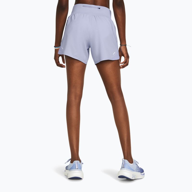 Dámské běžecké šortky Under Armour Fly By Elite 5" celeste/celeste/reflective 2