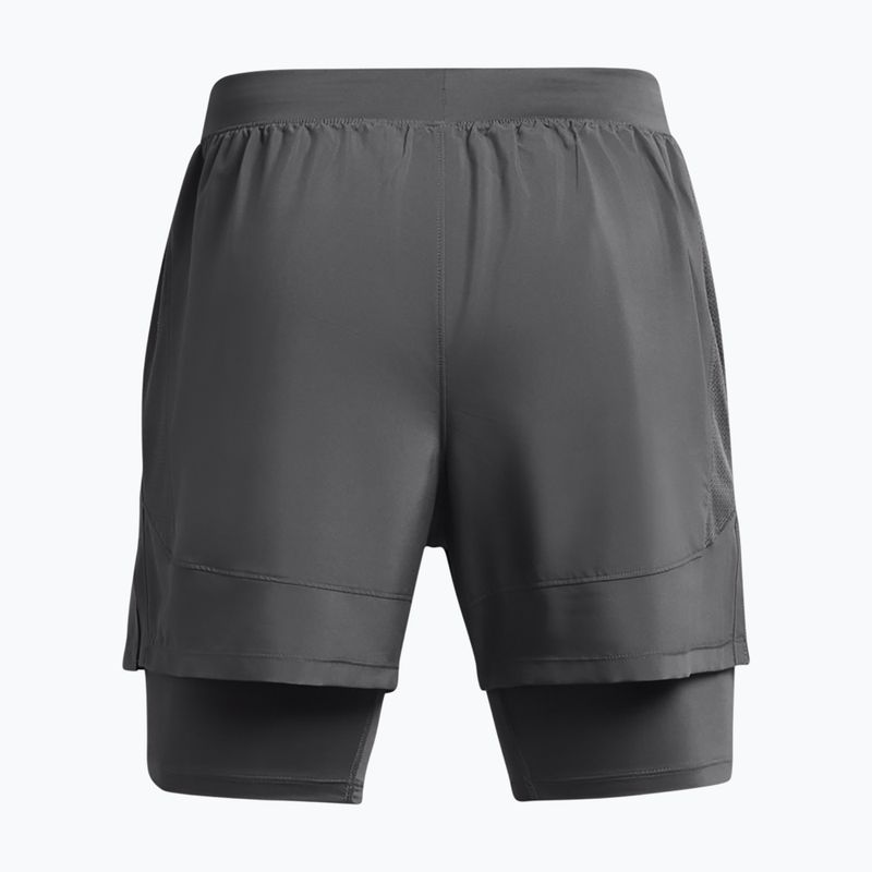 Pánské běžecké šortky Under Armour Launch 5" 2v1 castlerock/castlerock/reflective 6