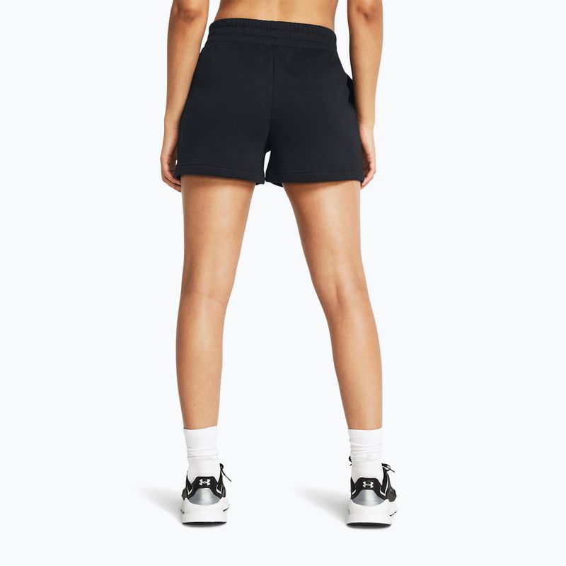 Dámské sportovní kraťasy Under Armour Rival Fleece black/white 3
