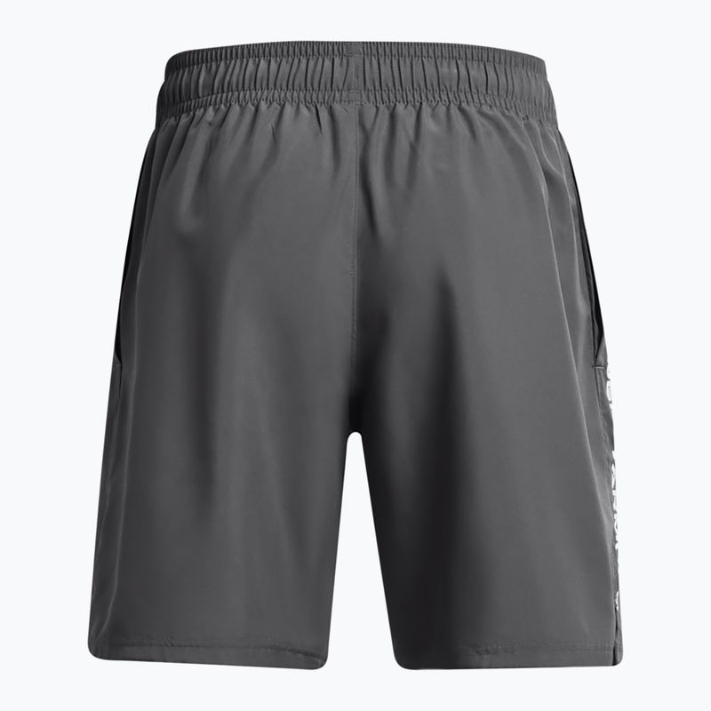 Pánské tréninkové šortky Under Armour Woven Wordmark castlerock/white 6