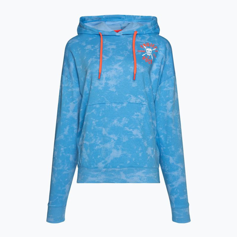 Dámské sportovní tričko  Under Armour Project Rock Underground Terry HD viral blue/phoenix fire/white 3
