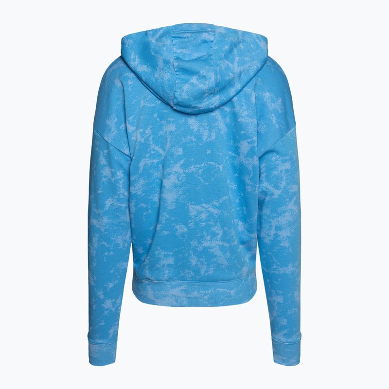 Dámské sportovní tričko  Under Armour Project Rock Underground Terry HD viral blue/phoenix fire/white 4