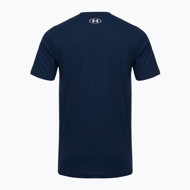 Pánské tréninkové tričko Under Armour Sportstyle Logo Update Academy/White 4