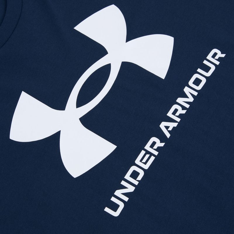 Pánské tréninkové tričko Under Armour Sportstyle Logo Update Academy/White 5