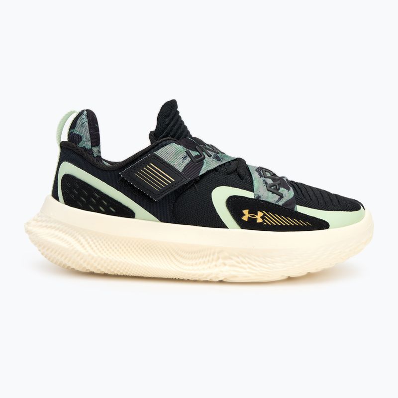 Basketbalové boty Under Armour Flow Futr X 4 Camo black/retro green/metallic gold 2