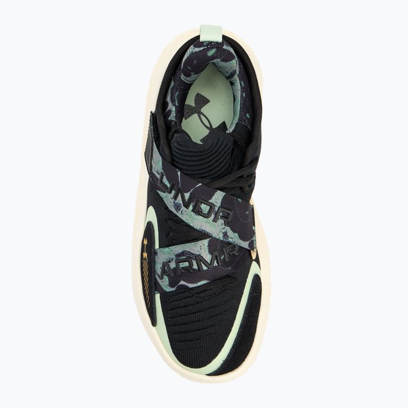 Basketbalové boty Under Armour Flow Futr X 4 Camo black/retro green/metallic gold 5
