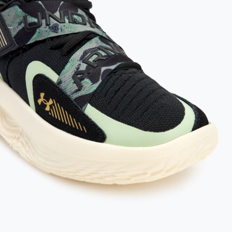 Basketbalové boty Under Armour Flow Futr X 4 Camo black/retro green/metallic gold 7