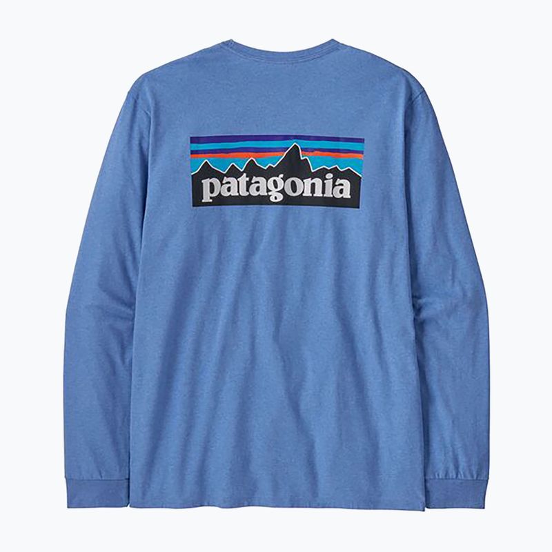 Pánské tričko longsleeve Patagonia P-6 Logo Responsibili abundant blue 3