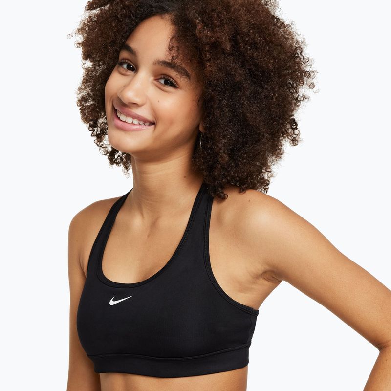 Dětská sportovní podprsenka Nike Swoosh black/white 4