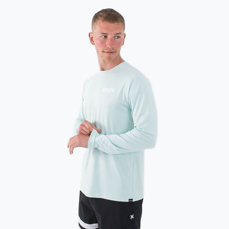 Pánské tričko Longsleeve Hurley Everyday Hybrid Upf brown kelp 4