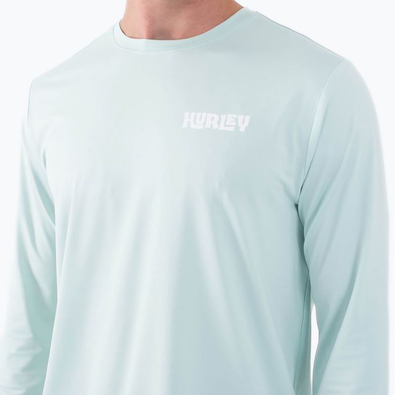 Pánské tričko Longsleeve Hurley Everyday Hybrid Upf brown kelp 5
